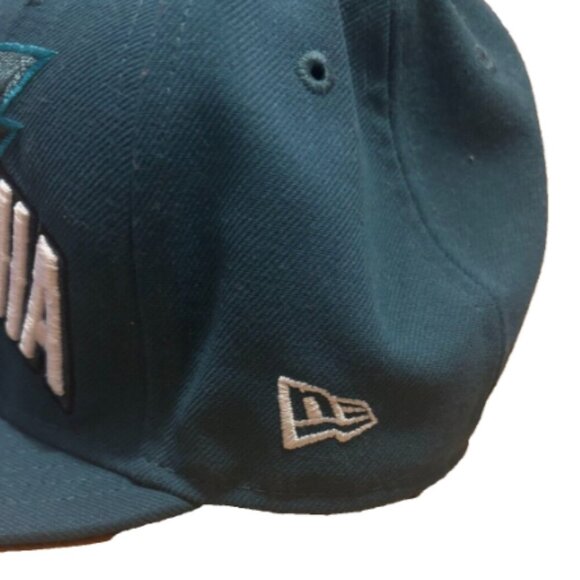 Philadelphia Eagles Hat New Era Adult Fitted 6 5/8 Green Football Cap Spell Out - Picture 4 of 6